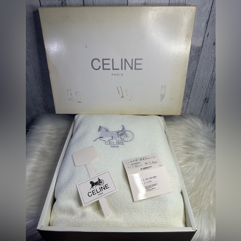 CELINE large beach cotton towel